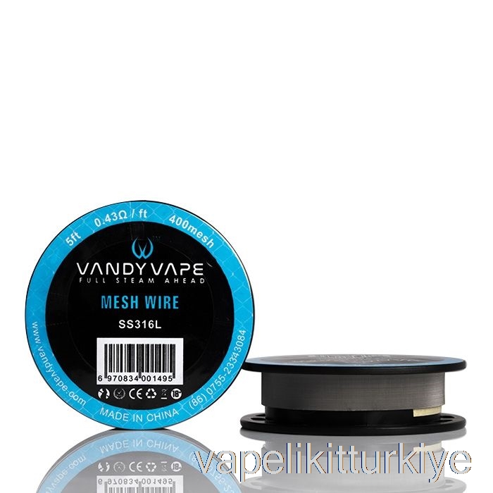 Vape Türkiye Vandy Vape Mesh Tel Makaralar - 5 Feet 0.43ohm 400mesh Ss316l